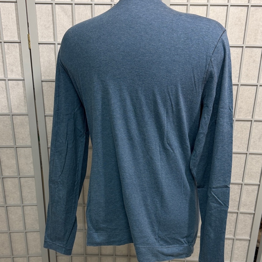 Tristan Navy Blue Long-Sleeve Graphic Tee with Stud Accents - Picture 4 of 7